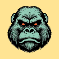 Profile picture of red eyed ape